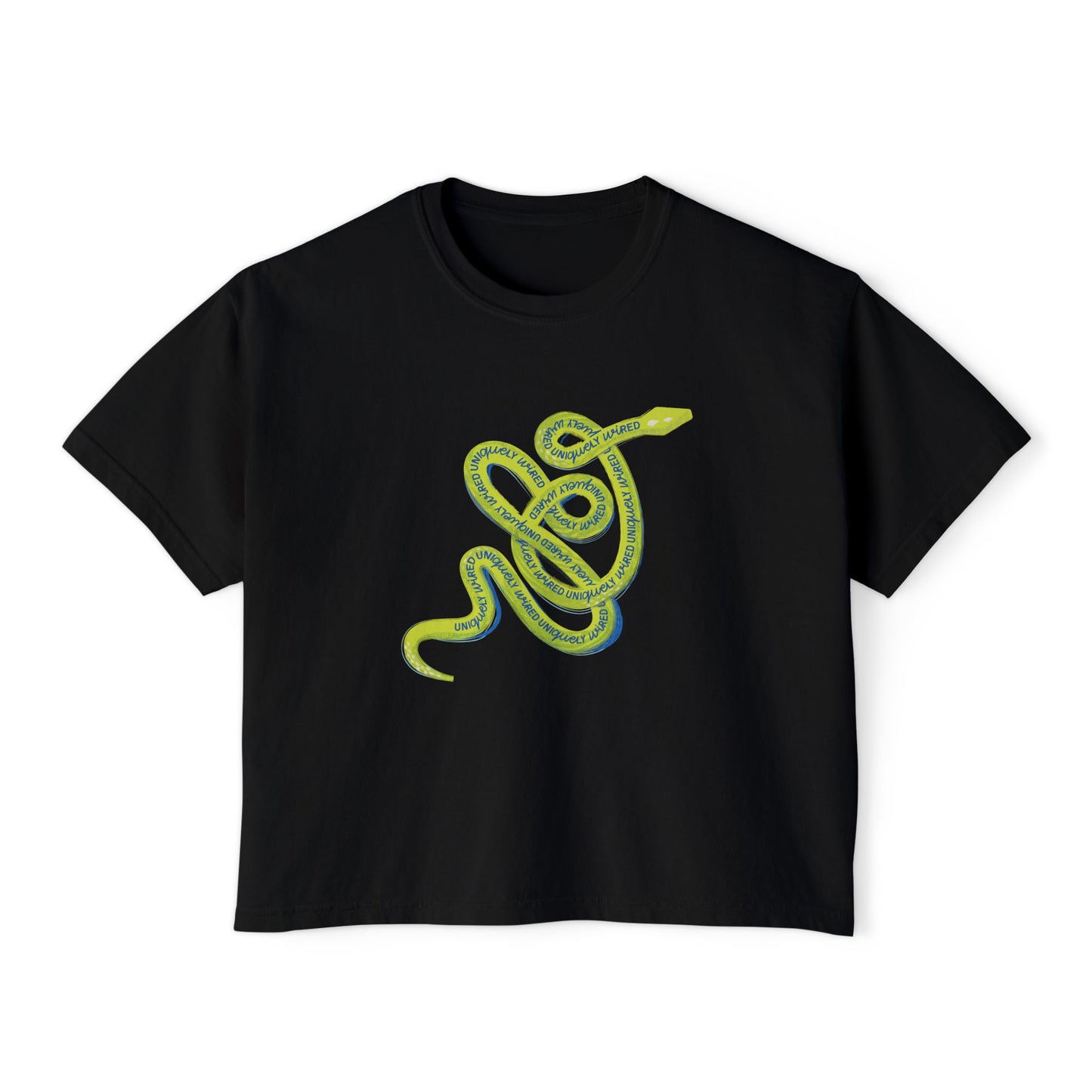 UNIQUELY WIRED SERPENT WOMEN'S BOXY TEE