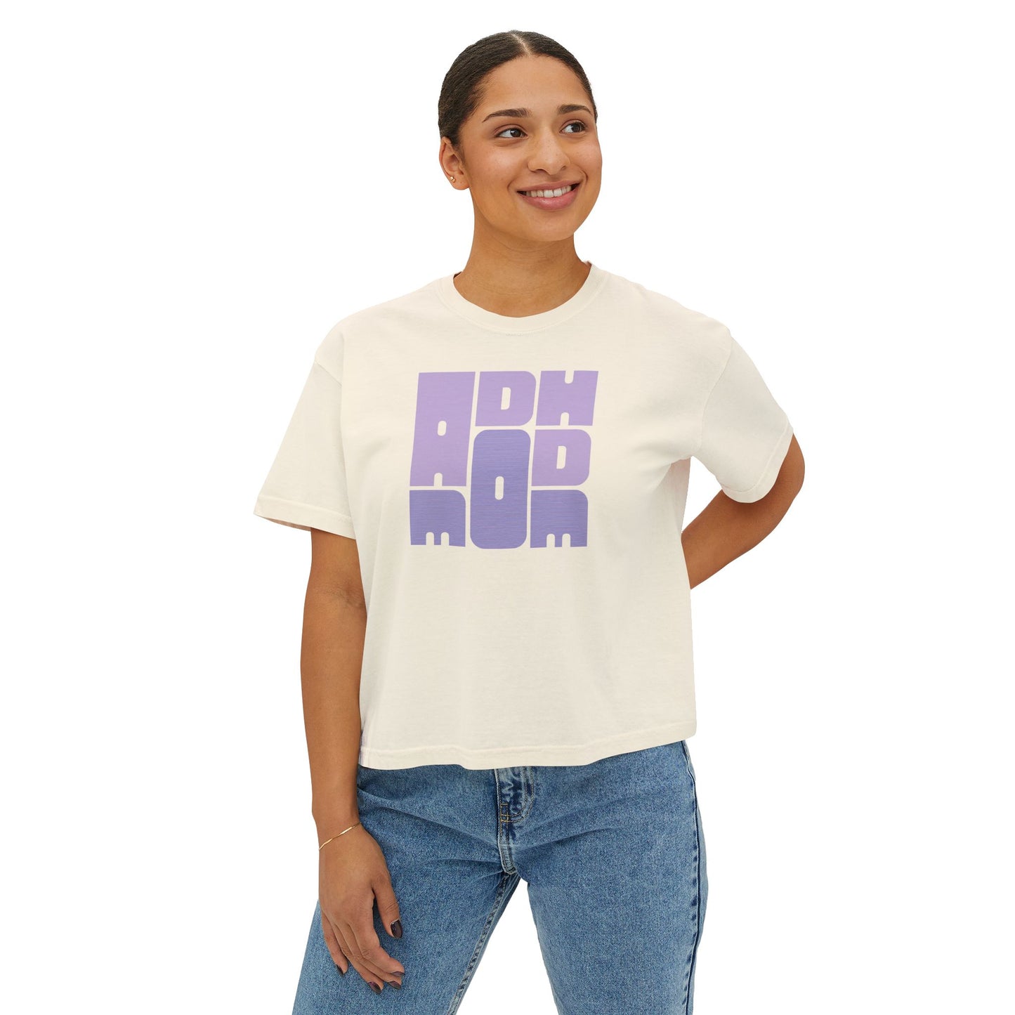 ADHD MOM WOMEN'S BOXY TEE