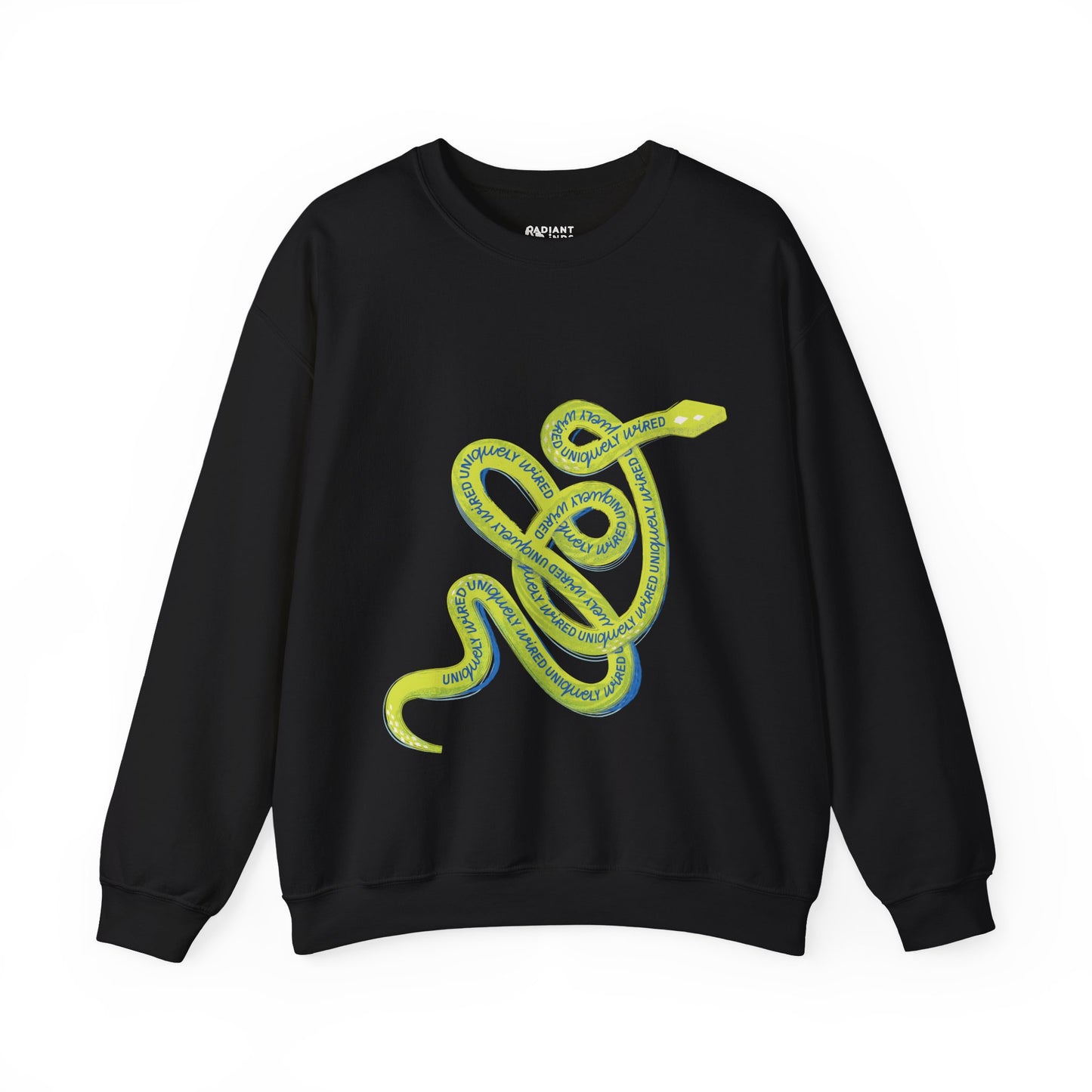 Uniquely Wired Serpent Adult Sweatshirt — neurodivergent women's sweatshirt | Radiant Minds