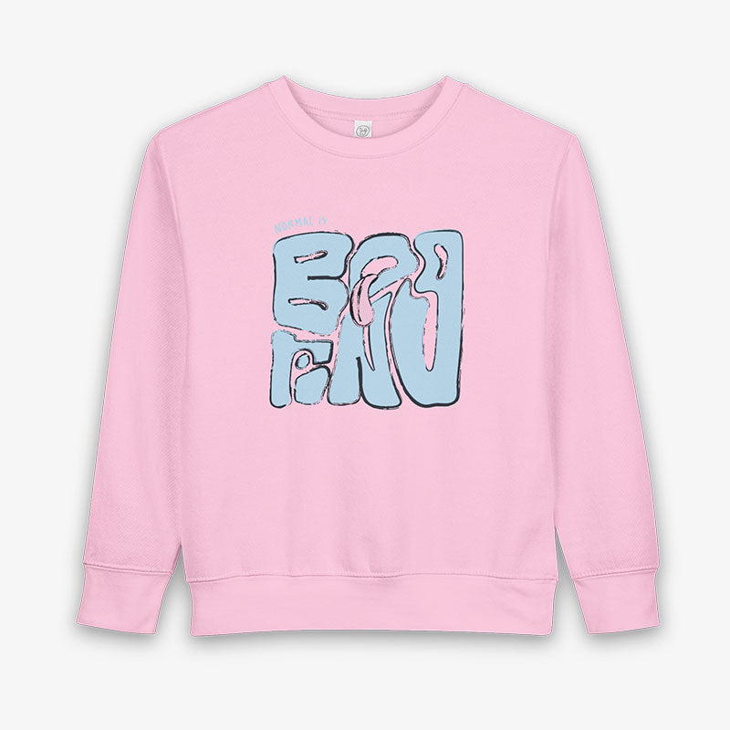 NORMAL IS BORING TODDLeR CRewNECK SWEATShiRT