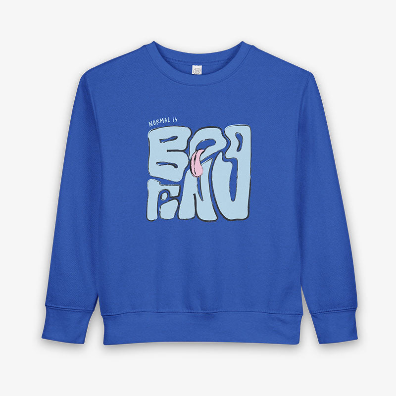 NORMAL IS BORING TODDLeR CRewNECK SWEATShiRT