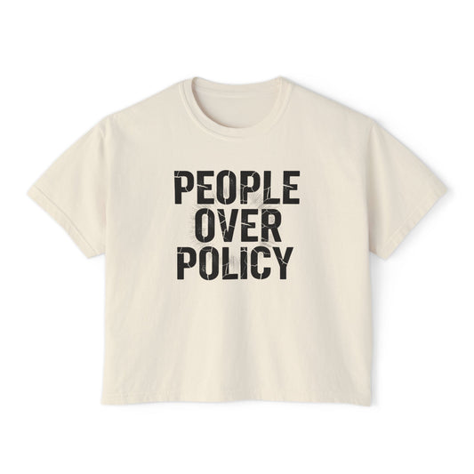 PEOPLE OVER POLICY BOXY FIT TEE