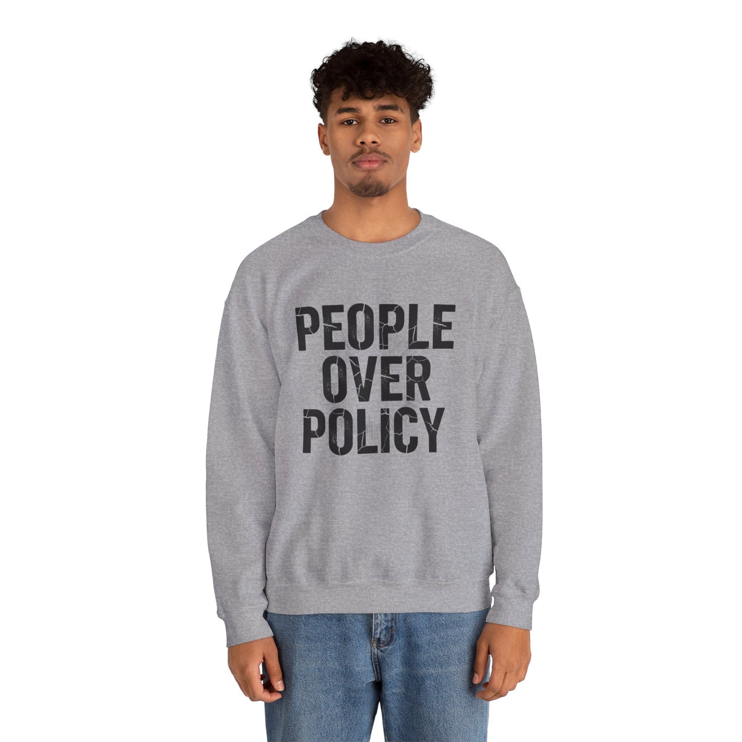 PEOPLE OVER POLICY ADULT CREWNECK