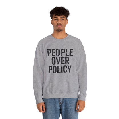 PEOPLE OVER POLICY ADULT CREWNECK