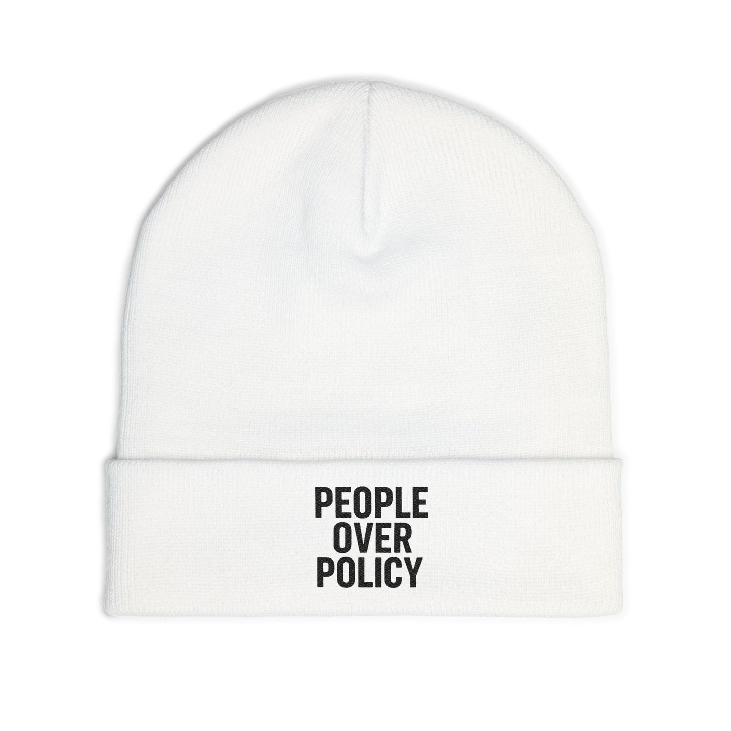 PEOPLE OVER POLICY BEANIE - WHITE