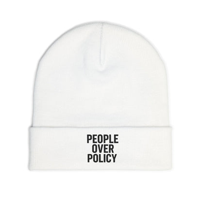PEOPLE OVER POLICY BEANIE - WHITE