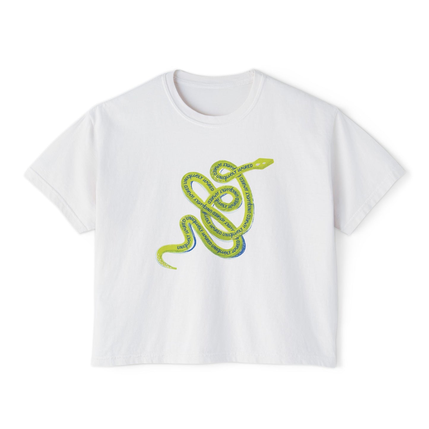 UNIQUELY WIRED SERPENT WOMEN'S BOXY TEE