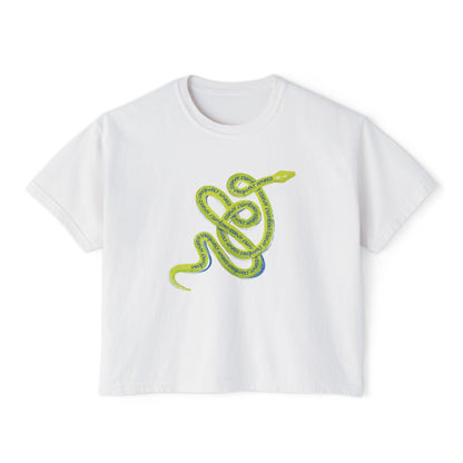 UNIQUELY WIRED SERPENT WOMEN'S BOXY TEE