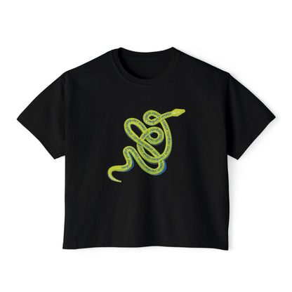 UNIQUELY WIRED SERPENT WOMEN'S BOXY TEE