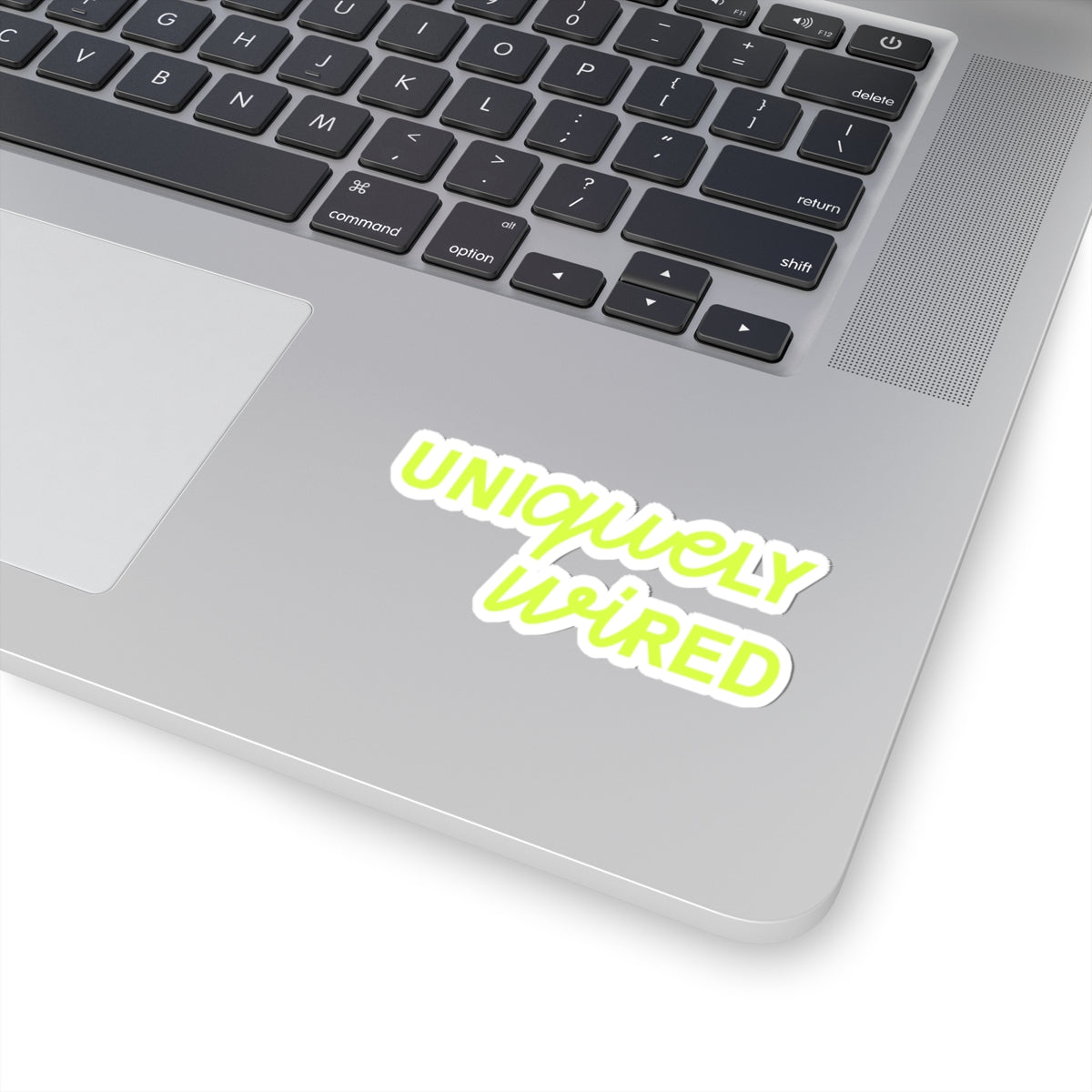 UNIQUELY WIRED STICKER - LIME