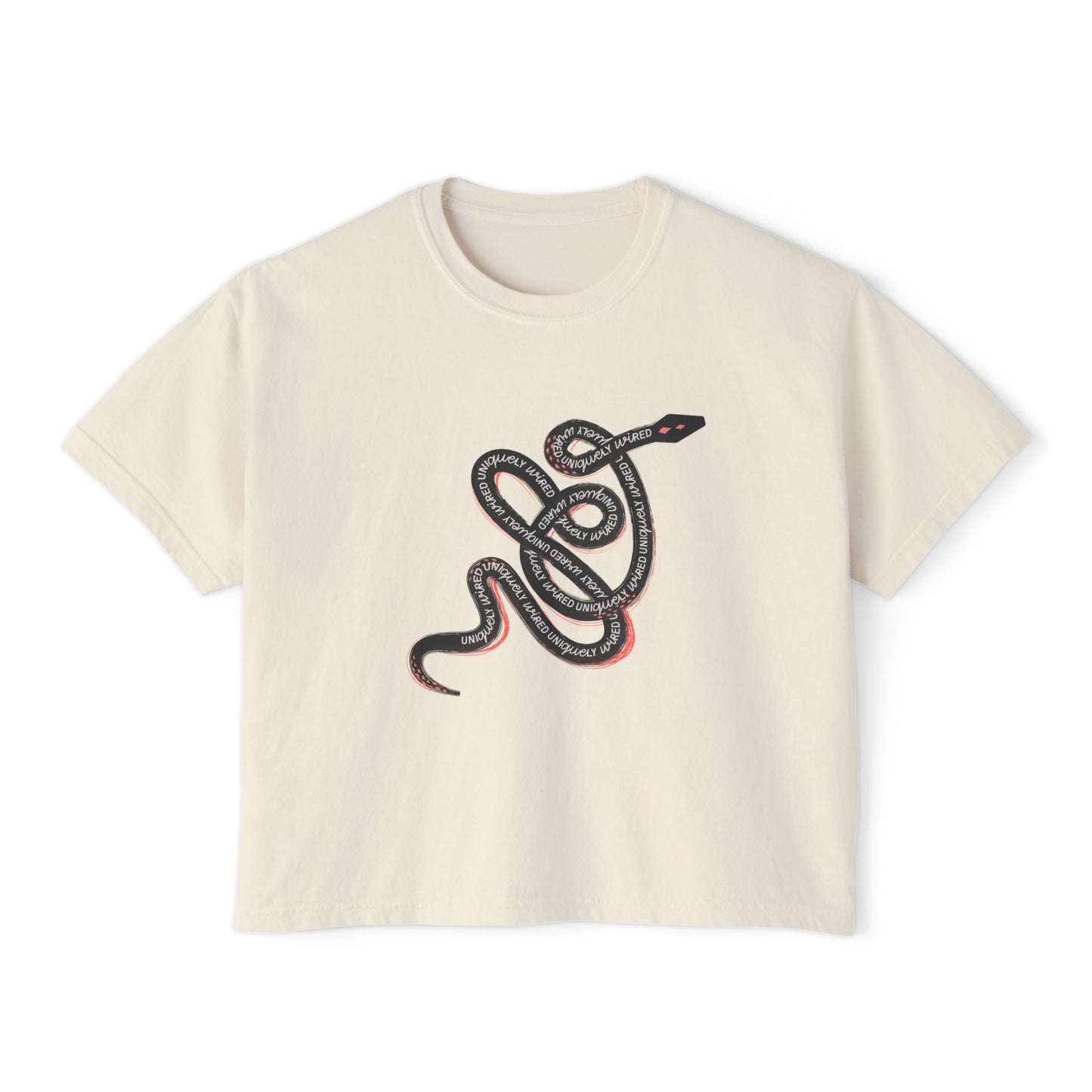 UNIQUELY WIRED SERPENT WOMEN'S BOXY TEE