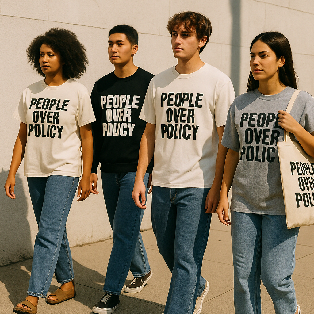 PEOPLE OVER POLICY ADULT CREWNECK
