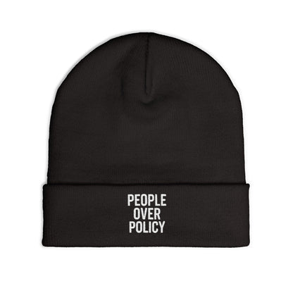 PEOPLE OVER POLICY BEANIE - BLACK