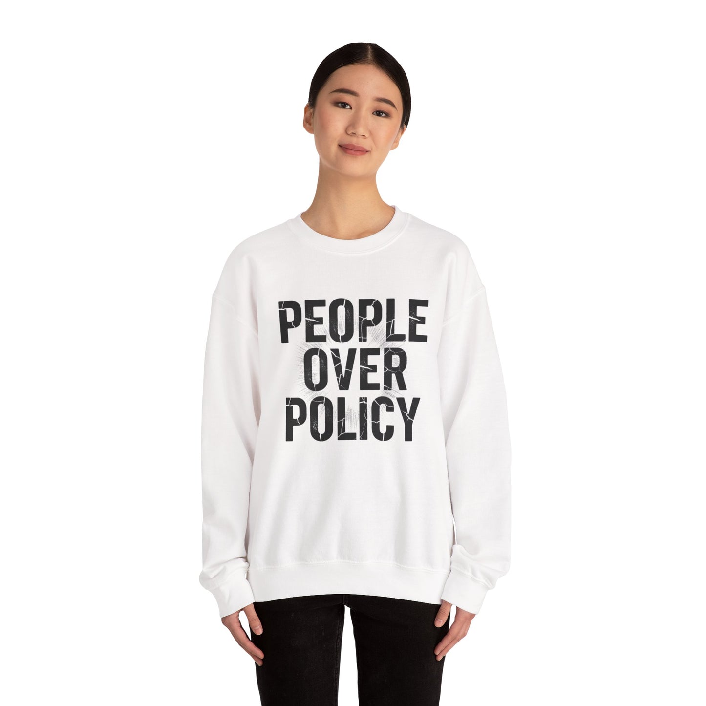 PEOPLE OVER POLICY ADULT CREWNECK