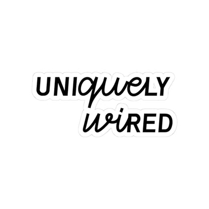 UNIQUELY WIRED STICKER - BLACK