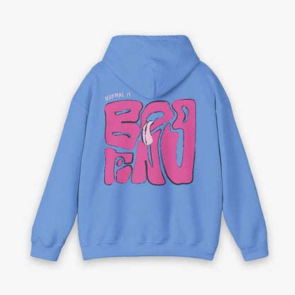 NORMAL IS BORING ADULT HOODIE
