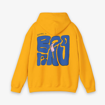 NORMAL IS BORING ADULT HOODIE