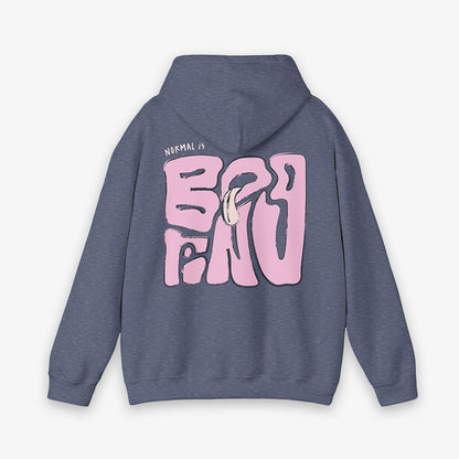 NORMAL IS BORING ADULT HOODIE