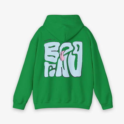 NORMAL IS BORING ADULT HOODIE
