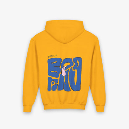 NORMAL IS BORING YOUTH HOODIE