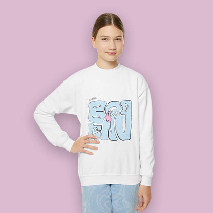 NORMAL IS BORING YOUTH CREWNECK SWEATSHIRT